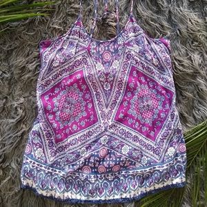 Flowy caged back camisole